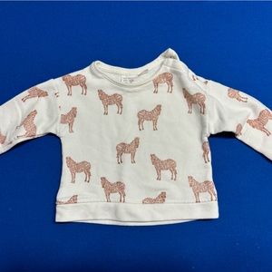 Zara baby girl 9-12 months zebra sparkle sweater